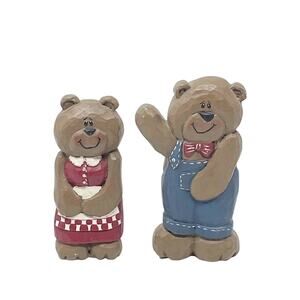Vintage Midwest of Cannon Falls Pair of Bears Figurine Collectibles Folk Art 4"